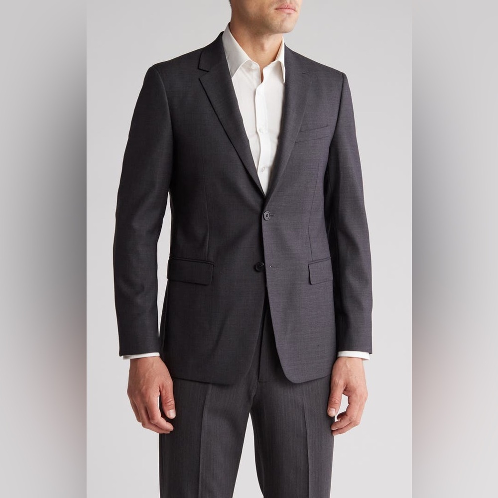Theory Wool Men’s Suit in Charcoal Gray